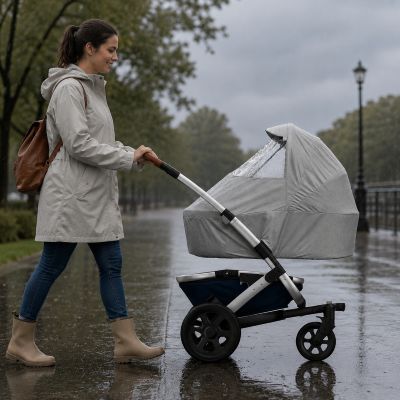Joolz Geo2 Regenverdeck für Wanne und Sitz transparenter Regenschutz im Babyladen Erlangen